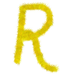 Obraz premium R Letter 3D Doodle Alphabet Clipart Isolated Trendy Modern Stylish Icon Creative PNG Transparent Fun Artistic
