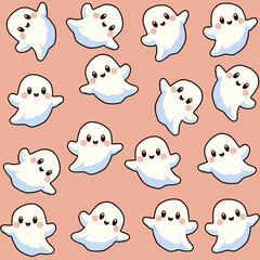 Cute little ghost Halloween, wallpaper, background