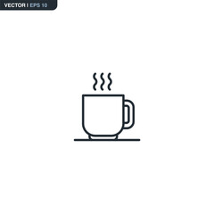 Business coffee, linear style sign for mobile concept and web design