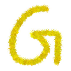 3D Doodle Alphabet G Clipart Isolated Letter Icon on Transparent Background PNG Creative Stylish Trendy Modern