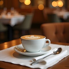 cup of coffee on a table