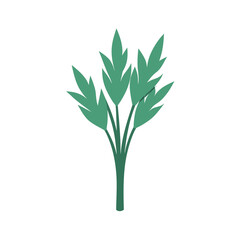 Fototapeta premium flat silhouette plant bundle no text