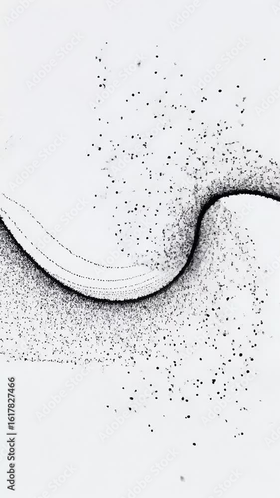 Poster abstract black and white wave pattern design on white background