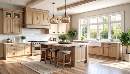 Bright and Airy Farmhouse Kitchen Design