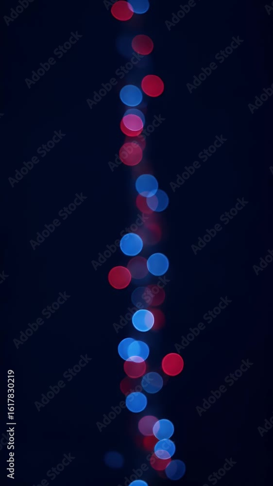 Poster abstract bokeh background red and blue lights defocused circles glowing effect