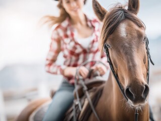 A horse and rider, embodies the essence of freedom, adventure and connection with nature, evoking a feeling of peace and serenity.