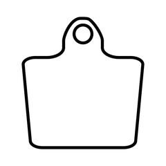 Kitchen board vector icon. Serving Board illustration sign. Meat board symbol or logo.