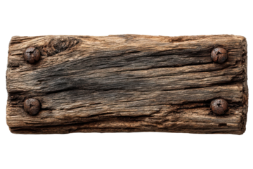 Rustic Wood Plank with Rusted Nails Weathered Texture Vintage Timber Dark Grain Antique Panel