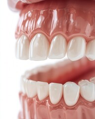 Dental model with realistic human teeth for medical education.  3D realistic dental anatomy model with gums and teeth for educational use