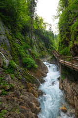 Fototapeta premium Magische Wimbachklamm in Ramsau im Berchtesgadener Land