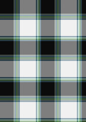 Black White Gray and Green Plaid Pattern Seamless Texture