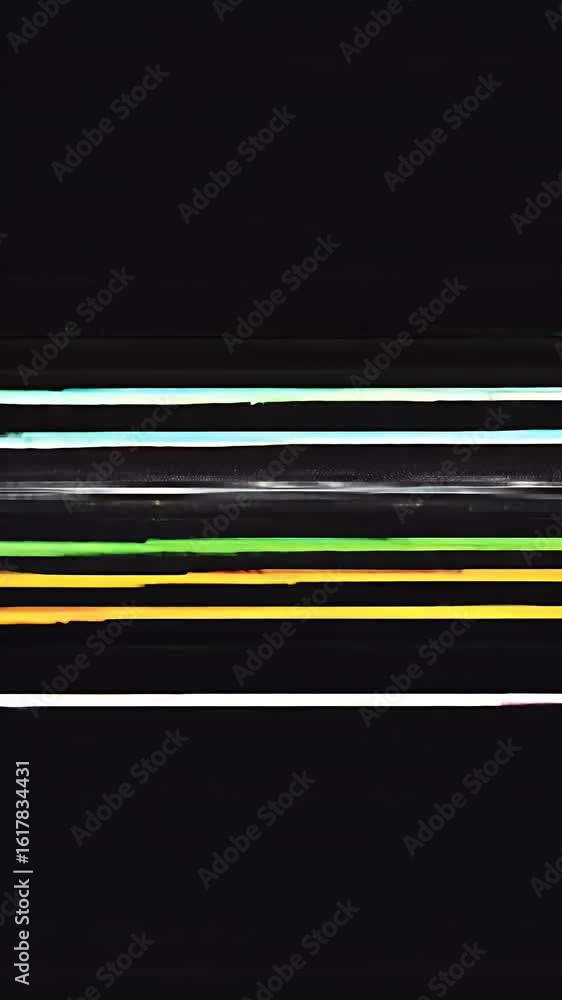 Poster abstract digital glitch background with horizontal lines in black