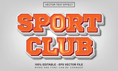 Sport club text effect