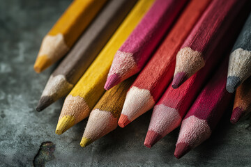 Obraz premium close up of colored pencils