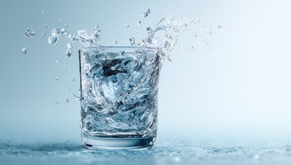 Glass of water with splashing water (1)