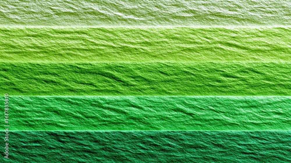 Poster abstract vibrant green textured background with horizontal brush strokes and layered patterns in bri