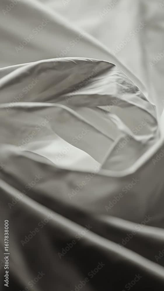 Poster abstract fabric illustration with white color background and wrinkled texture