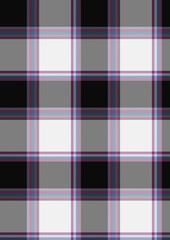 Seamless Black White Gray and Purple Plaid Pattern Texture