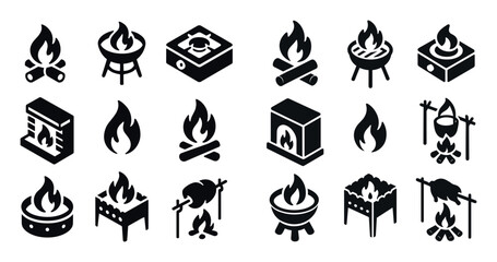 Fire Cooking Icons