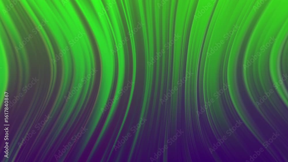 Poster aurora borealis inspired loopable light streams patterns flow in mesmerizing green luminescence