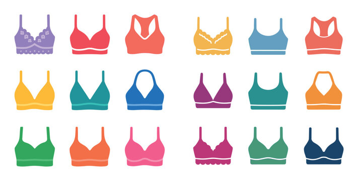Colorful Bralette Icons
