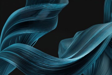 Abstract 3d rendering of twisted lines. Modern background design, illustration of a futuristic shape