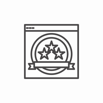 browser three stars icon sign vector