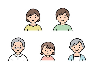 家族のアイコンのイラスト素材