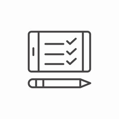 checklist on phone icon sign vector