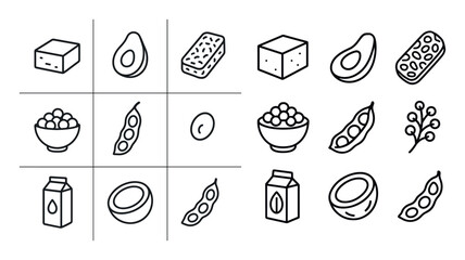 Minimalist Vegan Icons