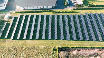 Solar modules installation eco-friendly energy project