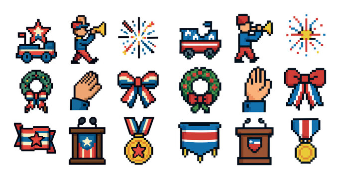 Patriotism Icons Grid