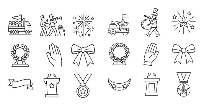 Patriotism Icons Grid