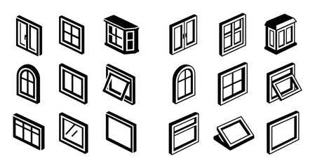 Isometric Window Icons