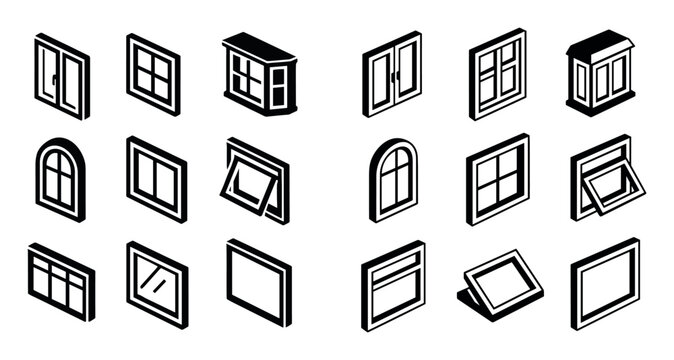 Isometric Window Icons