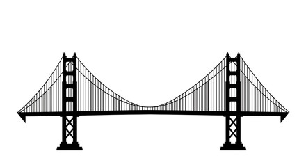 Obraz premium Golden Gate Bridge in San Francisco, a landmark suspension bridge over the bay