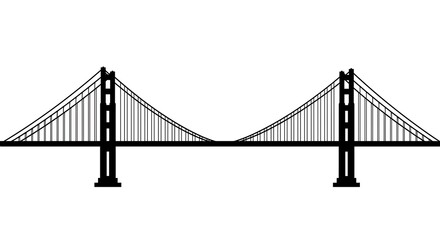 Obraz premium Golden Gate Bridge in San Francisco, a landmark suspension bridge over the bay