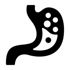 Gastroenterology Semi Solid Vector Icon