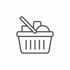 full shopping basket icon sign vector