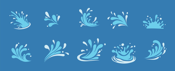 Various splash icon design files. Minimal illustration