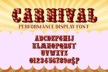 Bold  vintage style carnival font