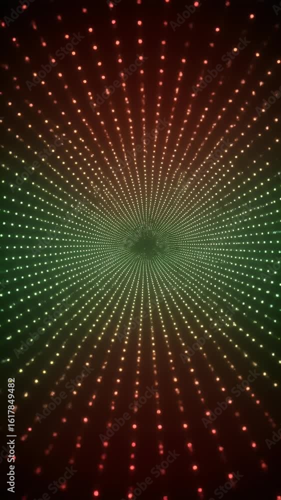 Poster abstract illustration with red green dots and light pattern background