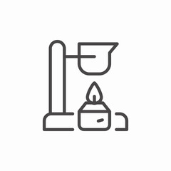 lab burner stand icon sign vector