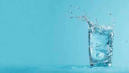Glass of water with splashing water (2)