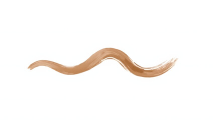 Brown Paint Stroke On White Background