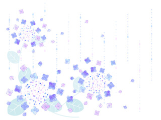 紫陽花の背景イラスト