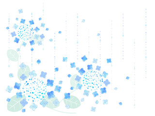 紫陽花の背景イラスト