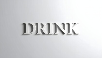 Drink Word on White Background