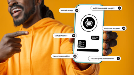Innovative technology application showcasing advancements in artificial intelligence for customer...