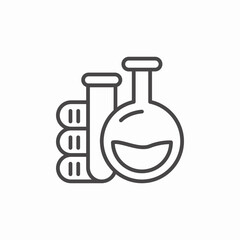 test tube flask icon sign vector